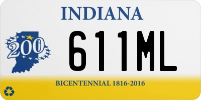 IN license plate 611ML