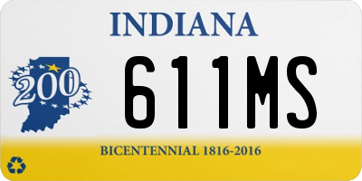 IN license plate 611MS