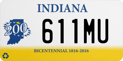 IN license plate 611MU