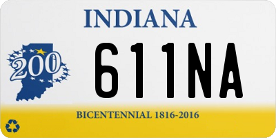 IN license plate 611NA