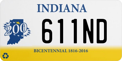 IN license plate 611ND