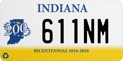 IN license plate 611NM