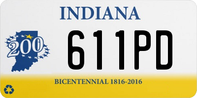 IN license plate 611PD