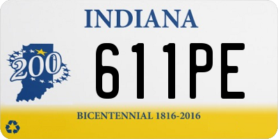 IN license plate 611PE