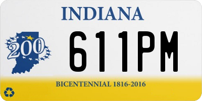 IN license plate 611PM