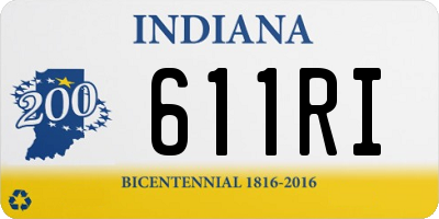 IN license plate 611RI