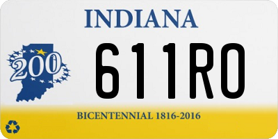 IN license plate 611RO