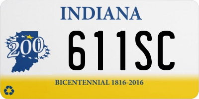 IN license plate 611SC