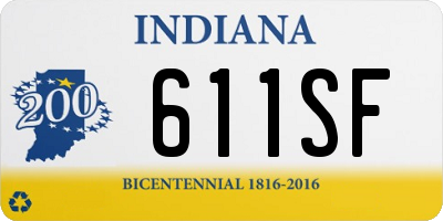 IN license plate 611SF