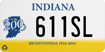 IN license plate 611SL