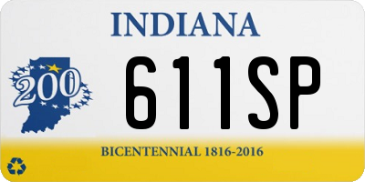 IN license plate 611SP