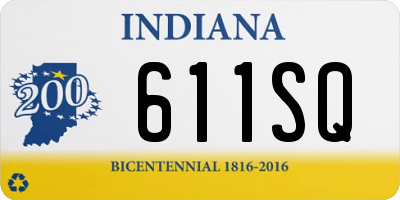 IN license plate 611SQ