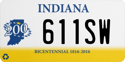 IN license plate 611SW