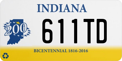 IN license plate 611TD