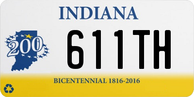 IN license plate 611TH