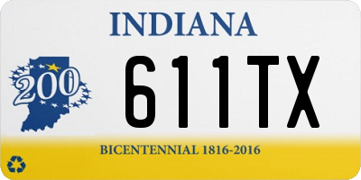 IN license plate 611TX