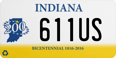 IN license plate 611US
