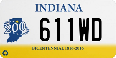 IN license plate 611WD