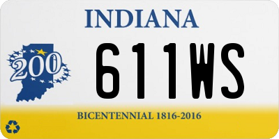 IN license plate 611WS