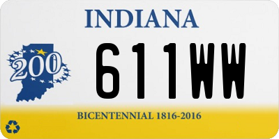 IN license plate 611WW