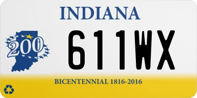IN license plate 611WX