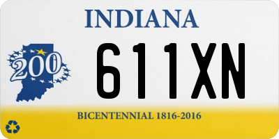 IN license plate 611XN
