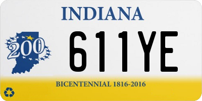 IN license plate 611YE