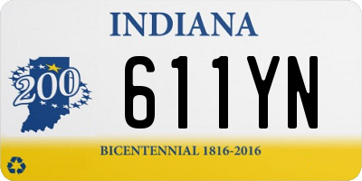 IN license plate 611YN