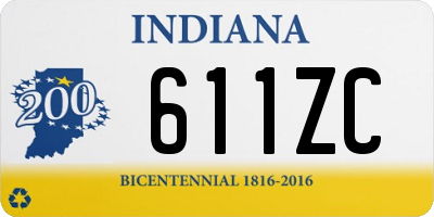 IN license plate 611ZC