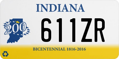 IN license plate 611ZR