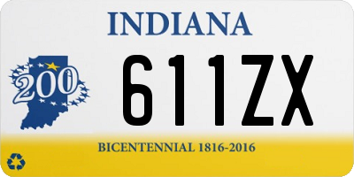 IN license plate 611ZX