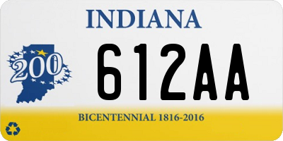 IN license plate 612AA