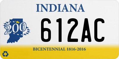 IN license plate 612AC