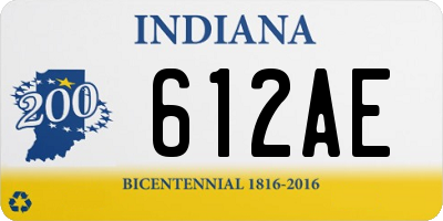 IN license plate 612AE