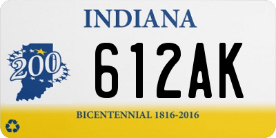 IN license plate 612AK