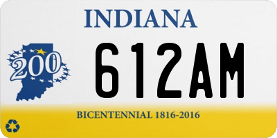IN license plate 612AM