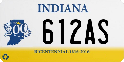 IN license plate 612AS