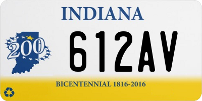 IN license plate 612AV