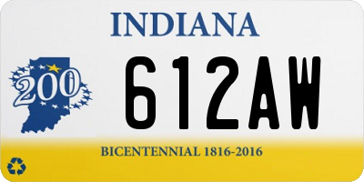 IN license plate 612AW