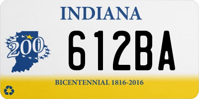 IN license plate 612BA