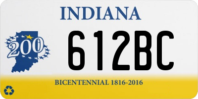 IN license plate 612BC