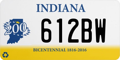 IN license plate 612BW