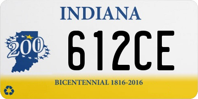 IN license plate 612CE