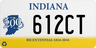 IN license plate 612CT