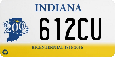 IN license plate 612CU