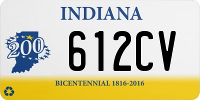 IN license plate 612CV