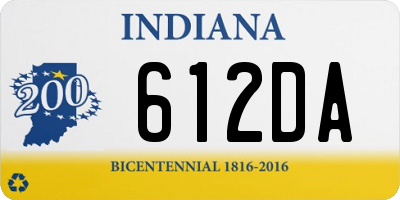 IN license plate 612DA