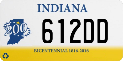 IN license plate 612DD