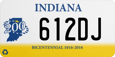 IN license plate 612DJ