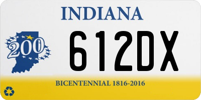 IN license plate 612DX